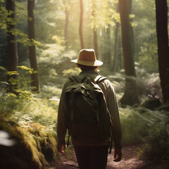 Fototapeta premium hiking in the woods