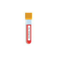 Urine Bilirubin Test Concept Design. Vector Illustration.