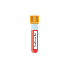 Urine Glucose Blood Test Concept Design. Vector Illustration.