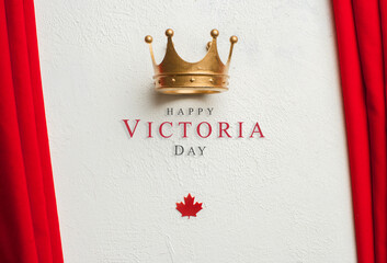 Celebration background for Victoria Day in Canada, Lettering for greeting, invitation card