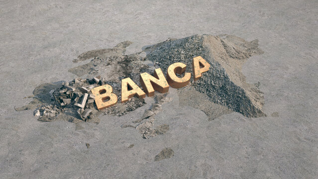 Banca hundida, 3D, titulares, noticias