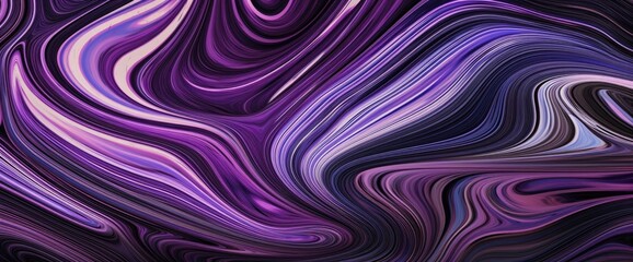Liquid abstract, purple and blue chromatic waves background. Generative AI