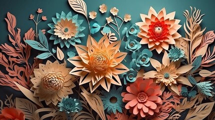background paper with flowers