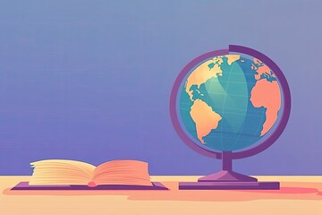 Earth Globe Education Class Concept Generative AI