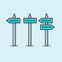 Vector Illustration of Sign Arrow Object Design