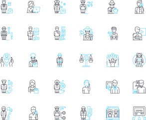 Coalitions linear icons set. Unity, Synergy, Collaboration, Teamwork, Partnership, Alliance, Cooperation line vector and concept signs. Consolidation,Integration,Harmony outline Generative AI