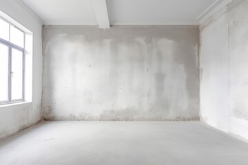 Wall Texture Renovation Illustration of Room in Progress Drywall [Generative AI]