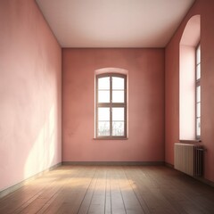 Obraz premium Small Pink Room Backdrop Interior Illustration [Generative AI]