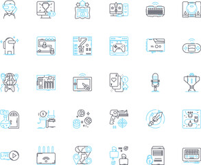 Car models linear icons set. Mustang, Corvette, Camaro, Charger, Challenger, Escalade, Fusion line vector and concept signs. Civic,Accord,Odyssey outline illustrations Generative AI