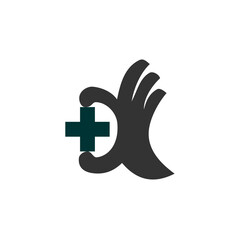 Fototapeta premium Healthcare logo template. Icon Illustration Brand Identity. Isolated and flat illustration. Vector graphic