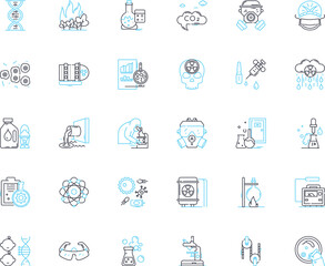 Behavioral Science linear icons set. psychology, sociology, neuroscience, anthropology, cognition, perception, emotion line vector and concept signs. motivation,decision-making,attention outline