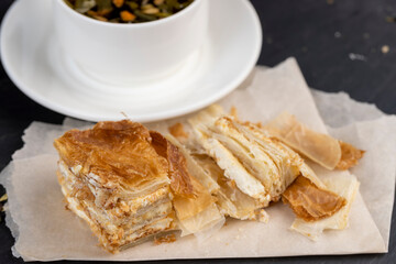multi-layered cake using a large amount of sweet cream