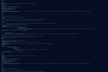 Source code written in programming language on dark blue background