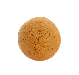 One delicious oatmeal cookie isolated on white