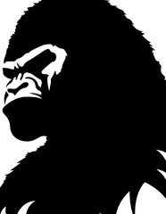 Angry Gorilla Head Vector Logo Fitness Sports Icon Tattoo SVG