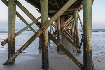 Coastal Pier at Isle of Palms Beach near Charleston South Carolina
