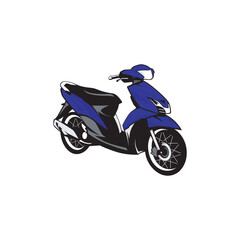 scooter motor matic vector design