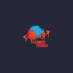 Earth climate change icon vector image

