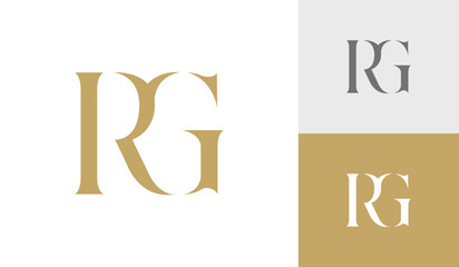 Letter RG initial monogram logo design