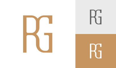 Letter RG initial monogram logo design