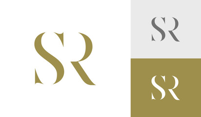 Letter SR initial monogram logo design