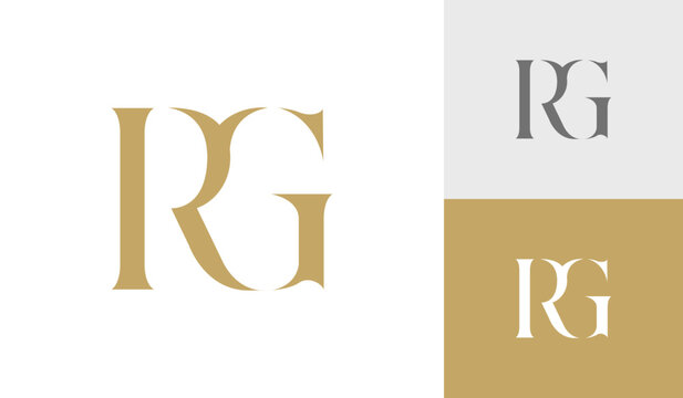 Letter RG initial monogram logo design