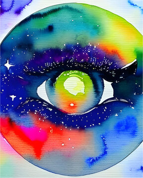 3rd eye watercolor world