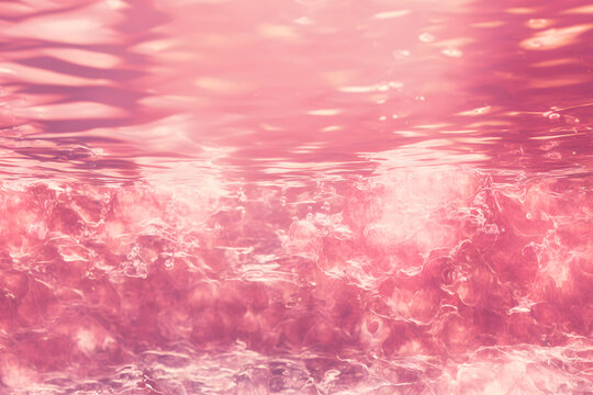 Tropical red ocean with white sand underwater in Hawaii. Neural network AI generated art