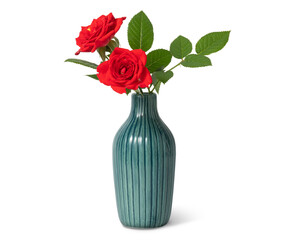 花瓶に生けたバラの花