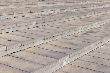 new concrete staircase in the park, details