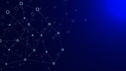 Abstract connected dots and lines for digital communication and global network connection concept background.