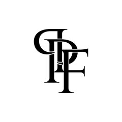 ppf lettering initial monogram logo design