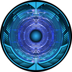 Blue eye cyber circuit future technology concept