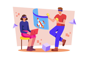 A VR content creator immerses viewers in a virtual world.