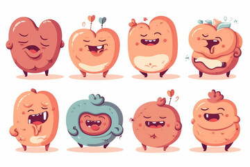 A bunch of laughing anthropomorphic potatoes.