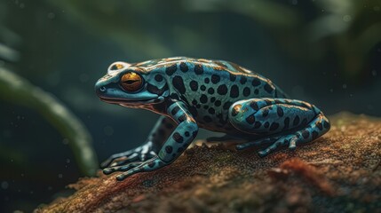 Poison tree dart frog. Generative AI