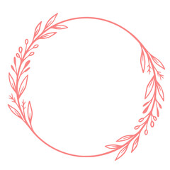 Obraz premium Hand drawn floral frames with flowers, branch and leaves.
