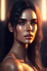 Inspirational Young Woman Portrait. Created with Generative AI