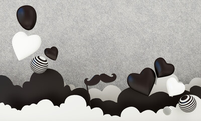 Marketing for men's products in modern and luxury style on a dark chocolate background with space for inserting advertisements or sales promotions and mannequins for men's fashion shirts. 3d render