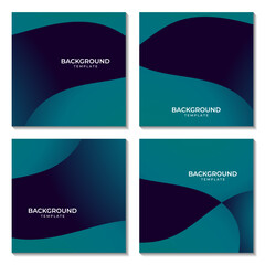 set of abstract dark wave colorful background