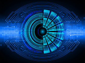 eye cyber circuit future technology concept background
