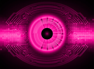 eye cyber circuit future technology concept background
