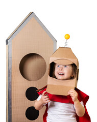 Happy child is dressed in an astronaut costume © BillionPhotos.com