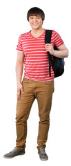 Portrait of Smiling Student with Backpack