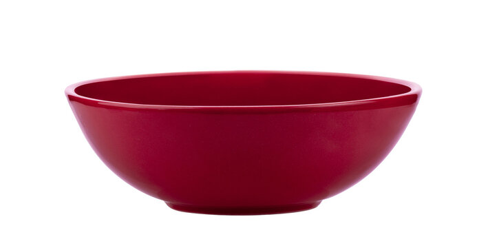 red bowl isolated on transparent png
