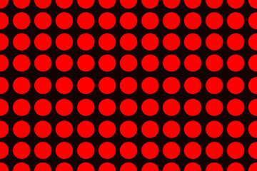 Red circle seamless pattern on black background for background design ,wallpaper,clothe design,dress design