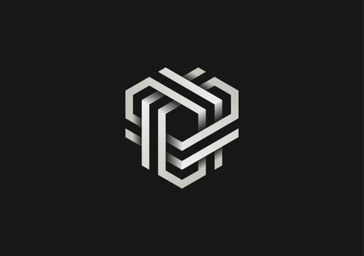 Impossible Illusion shapes, 3 cube figures and optical delusion.