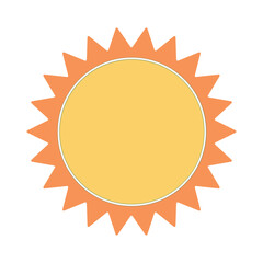 Sun Icon. Sun vector - sun variation - summer sun. sun vector symbol icon design. illustration isolated on white background