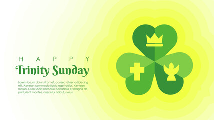 happy trinity sunday banner template