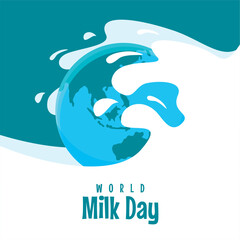 world milk day poster template